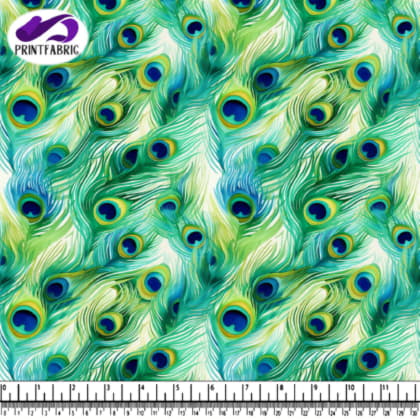 Colorful Peacock Feathers Abstract Painting