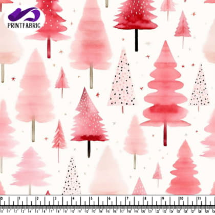 Pink Christmas Tree Pattern