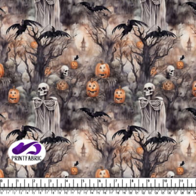 Creepy Halloween Forest Pattern