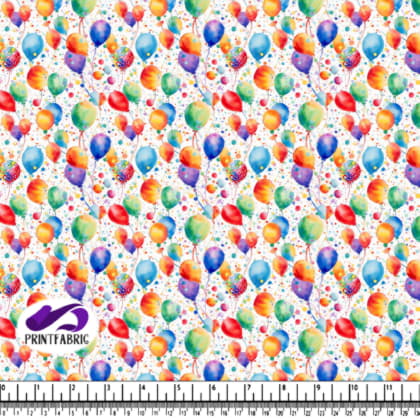 Colorful Balloons and Confetti Pattern