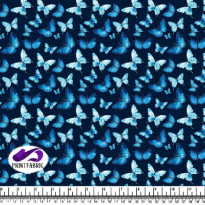 Blue Butterfly Pattern in the Sky