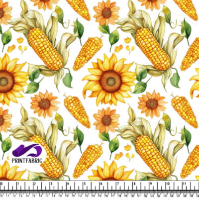 Cute Sunflowers and Corn Pattern