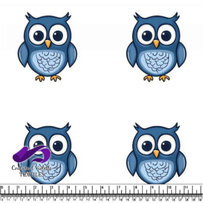 Cartoon Owls in a Grid Formation