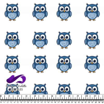 Cartoon Owls in a Grid Formation
