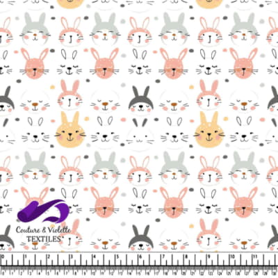 Colorful Bunny Face Pattern