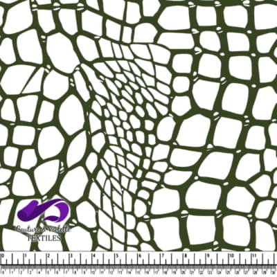 Green and White Crocodile Skin Pattern