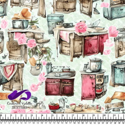 Retro Kitchen Appliances Pattern