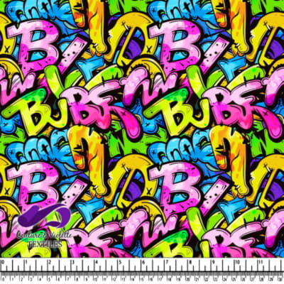Colorful Graffiti Style Alphabet Background