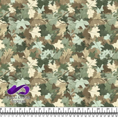 Camouflage pattern with oak leaves