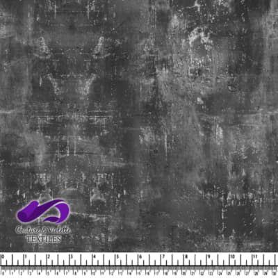 Dark gray grunge textured fabric with subtle