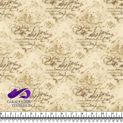 Vintage handwritten script on parchment