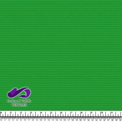 Green plate brick toy dot pattern