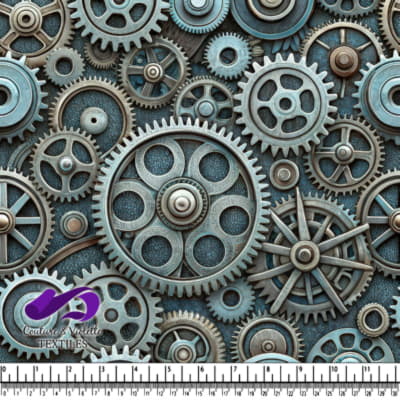 Intricate Metal Gears Interlocking Machinery Pattern Design