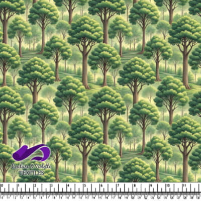 Lush Green Forest with Tall Trees and Dense Foliage