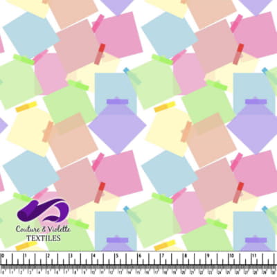 Colorful post-it on white background