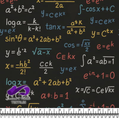 Colorful mathematical formulas and equations