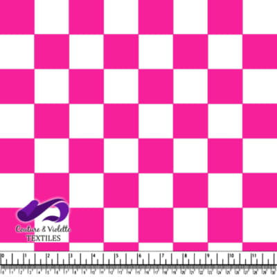 Pink and white checkerboard pattern