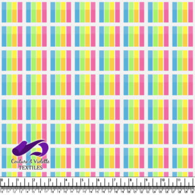 Colorful vertical stripes patterned fabric