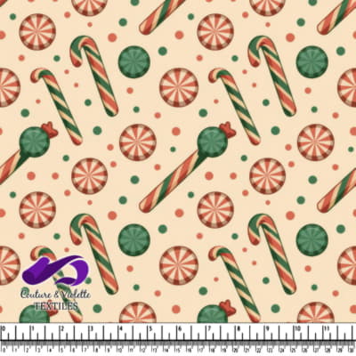 Christmas peppermint candy and candy cane festive holiday