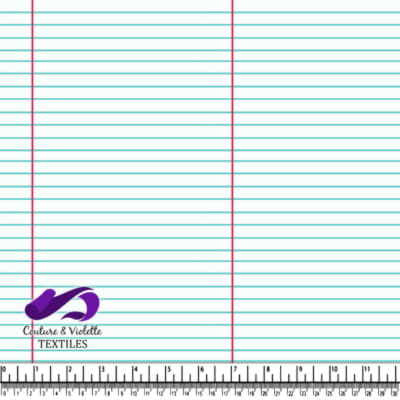 White fabric resembling notebook paper