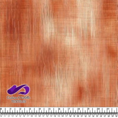 Orange and cream textured fabric pattern with subtle crosshatch design