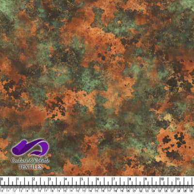 Abstract camouflage pattern in green brown and black with textured details