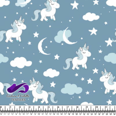 Cute unicorns stars moons and clouds