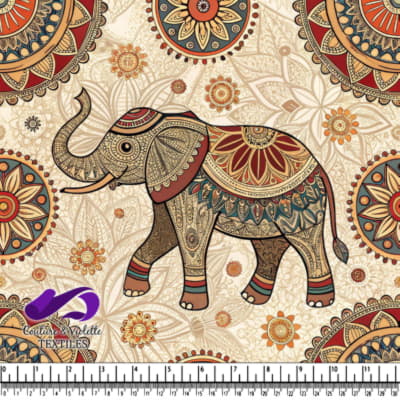 Intricate Mandala Patterned Elephant