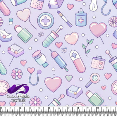 Cute Pastel Medical and Healthcare Pattern Design