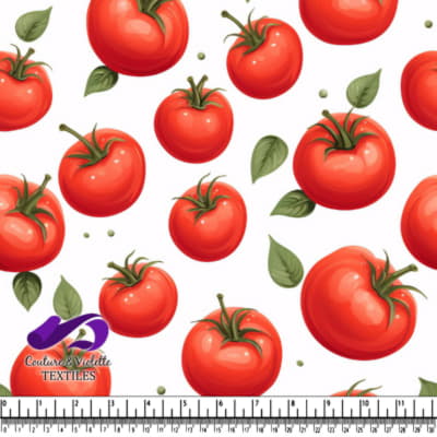 Ripe Red Tomatoes with Green Leaves on White