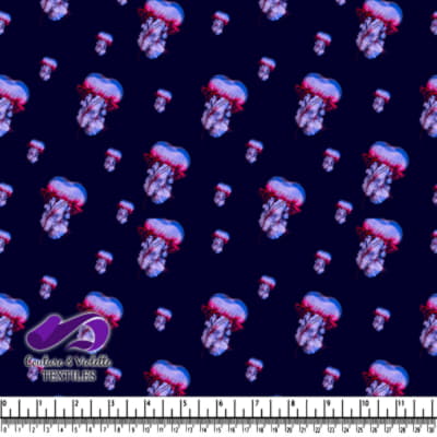 Méduse Luminescente dans les Profondeurs Sombres de l'Océan