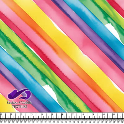 Motif de rayures aquarelle diagonales colorées et éclatantes