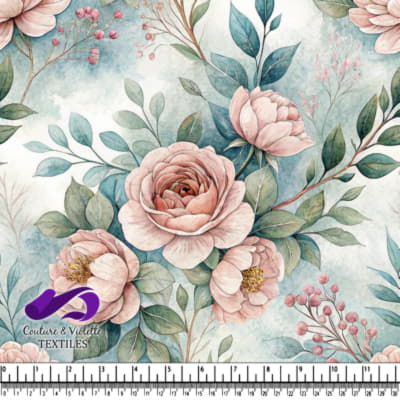 Motif Floral Vintage de Roses
