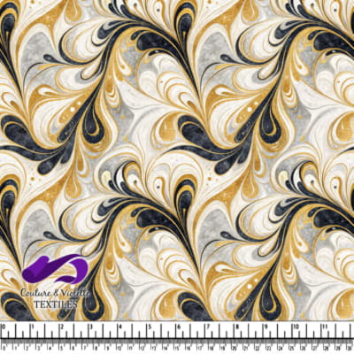 Golden Marble Swirl Pattern