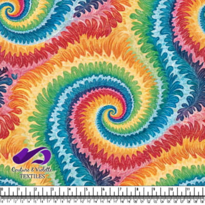 Vibrant Rainbow Spiral Pattern