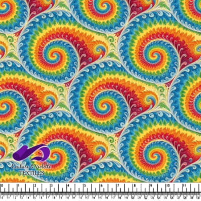 Vibrant Rainbow Spiral Pattern