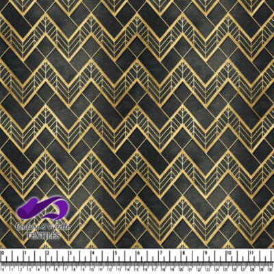 Gold and Black Art Deco Pattern