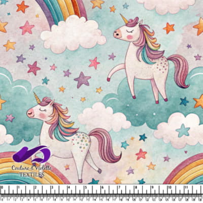 Magical Unicorns and Rainbows Pattern