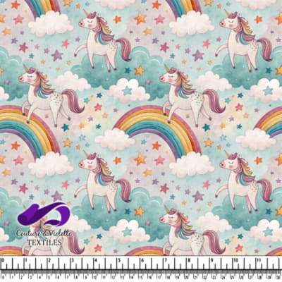 Magical Unicorns and Rainbows Pattern