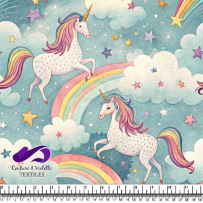 Licornes Magiques sur des Arc-en-Ciel