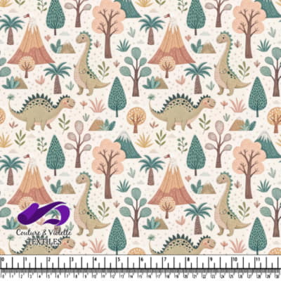 Cute Dinosaur and Nature Pattern