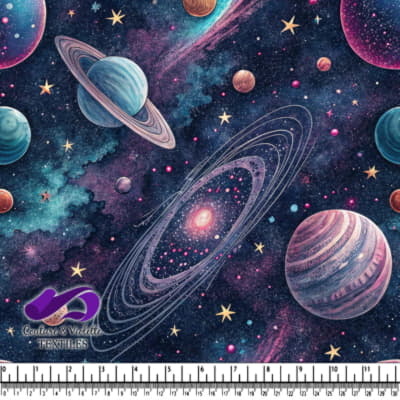 Galaxie Cosmique Mystique avec Planètes