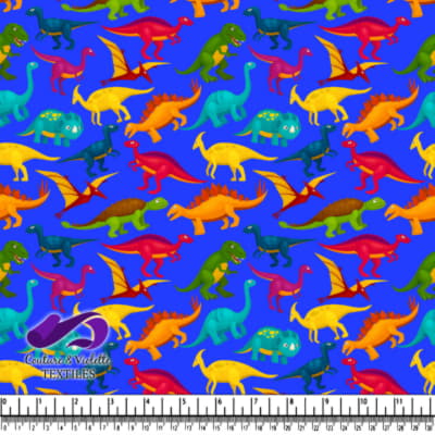 Motif de Dinosaures Cartoon Colorés