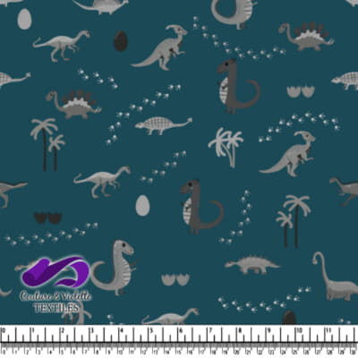 Tissu avec motif de dinosaures mignons