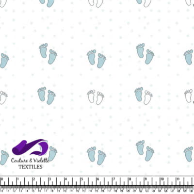Motif de Petits Pas Bleu Bébé