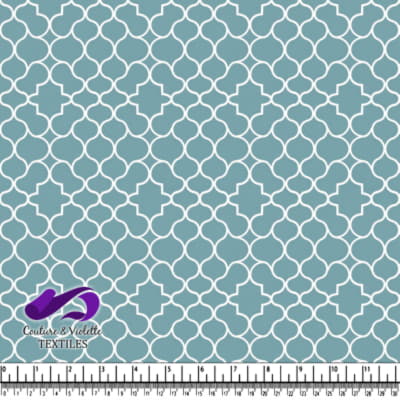 Motif en tissu de carrelage marocain bleu