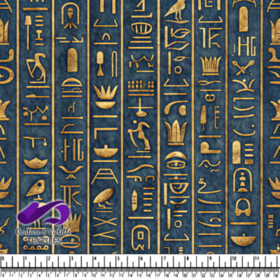 Ancient Egyptian Gold Hieroglyphs Design