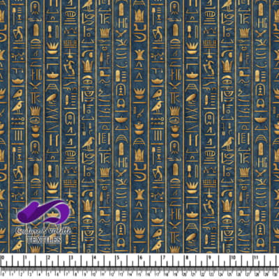 Ancient Egyptian Gold Hieroglyphs Design