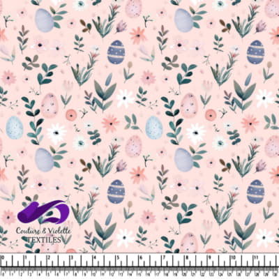 Pastel Easter Eggs and Spring Flowers Pattern