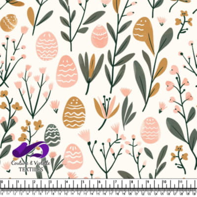 Spring Easter Egg Floral Pattern